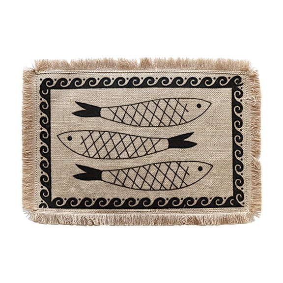 Wovilon Dural Table Mat Place Mats Woven Placemats Linen Dining Table Insulation Pads Square Jute Decorative Mats For Kitchen
