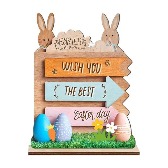 Wovilon Easter Bunny Figurine Decor