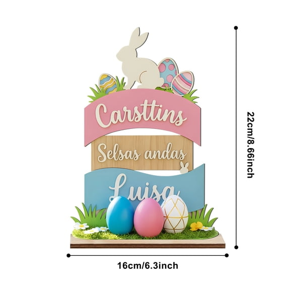 Wovilon Easter Bunny Figurine Decor