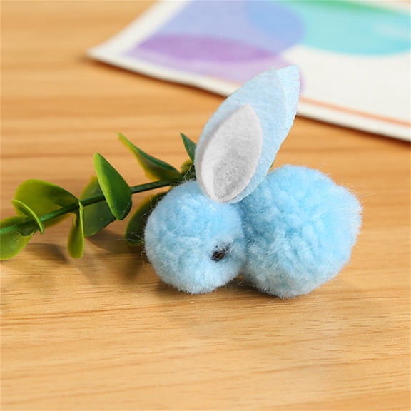 Wovilon Easter Bunny Toys, 10Pcs Same Color Bunny Decorations, Adorable for Carnival Prizes Egg Hunt, Great Easter Gift for Bunny Lovers Collectors