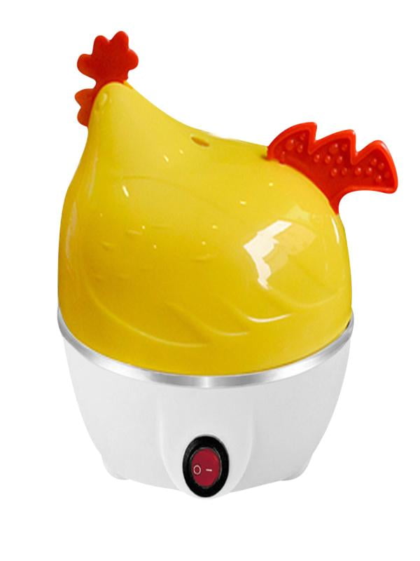 Wovilon Hen Egg Cooker White And Yellow 7 Capacity Electric Egg Maker Soft And Poached Eggs 1151