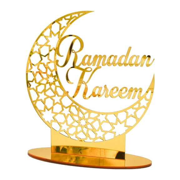 Wovilon Eid Acrylic Home Ornament, Mubarak Decoration Ramadan Decoration Eid Mubarak Islamic Pendant Eid Al Adha Party Supplies Ramadan Kareem Gift