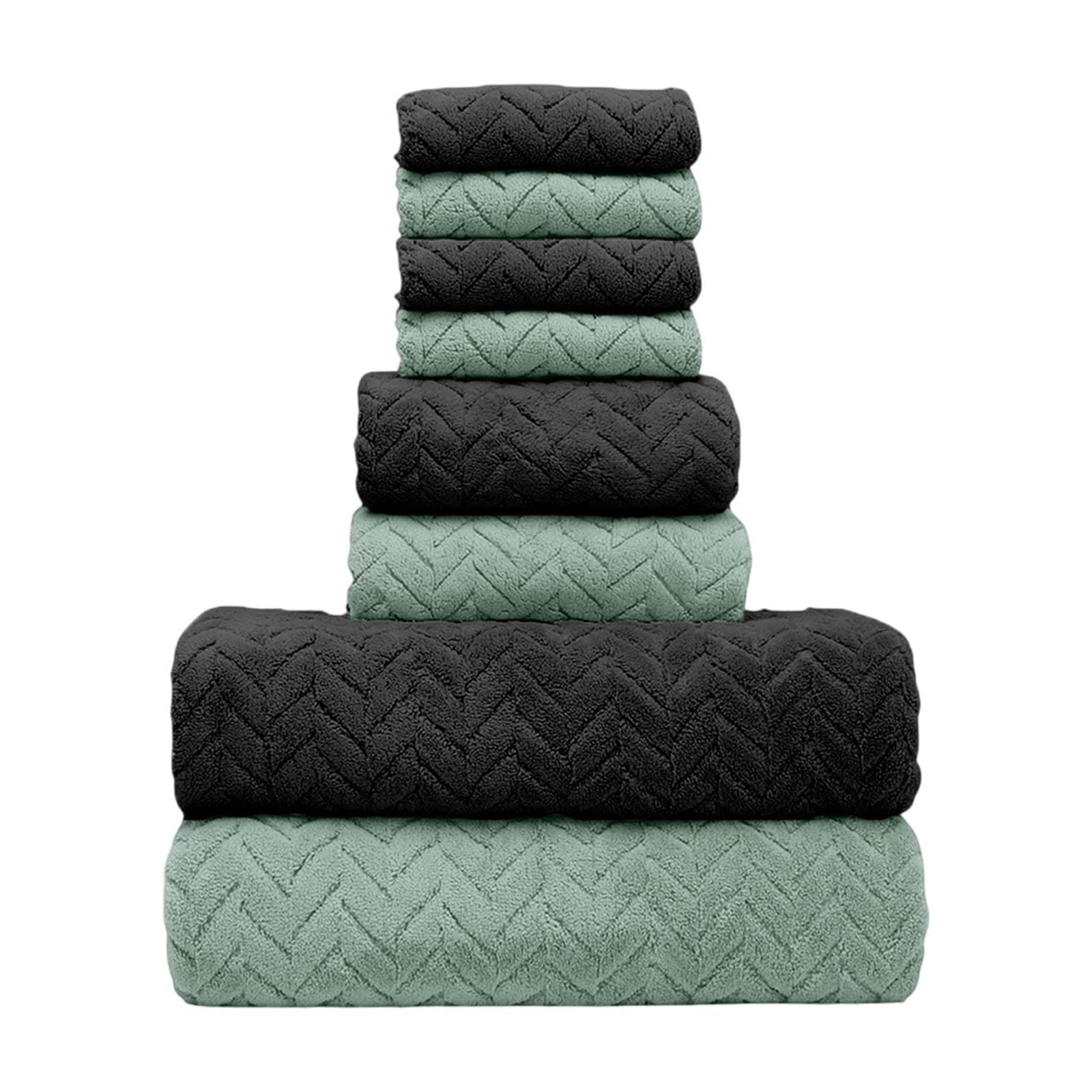 Wovilon Eight Pieces Of Velvet Square Towel Towel Bath Towel Plain Household Bath Wash Face Wipe Dry Absorbent Soft Household Set