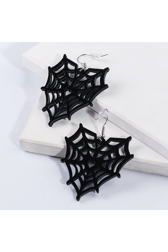 European Creatives Spidering Web Funny Earrings Halloween Earrings