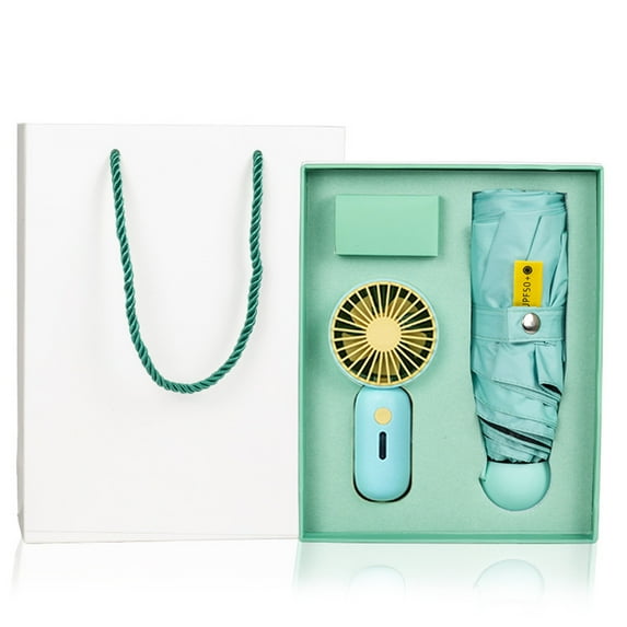 Wovilon Fan Mini Usb Handheld Fan, Portable 3-Speed Desktop Fan, Outdoor Personal Umbrella Small Fan Combo, Summer Fun Gift Set For Office, Home, Outdoor Travel