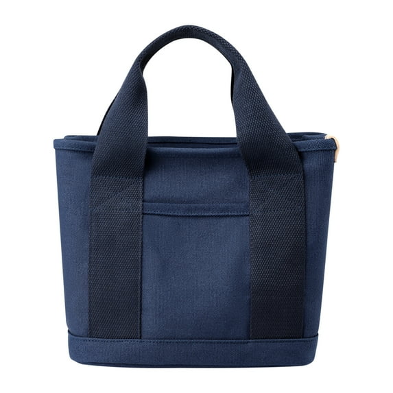 Wovilon Fashion Canvas Bag Tote Bag Storage Bag Multi-Pocket Handbag Handle Bag Large Capacity Multi-Pocket Handbag