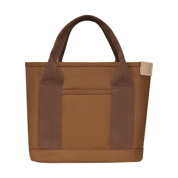 Wovilon Fashion Canvas Bag Tote Bag Storage Bag Multi-Pocket Handbag Handle Bag