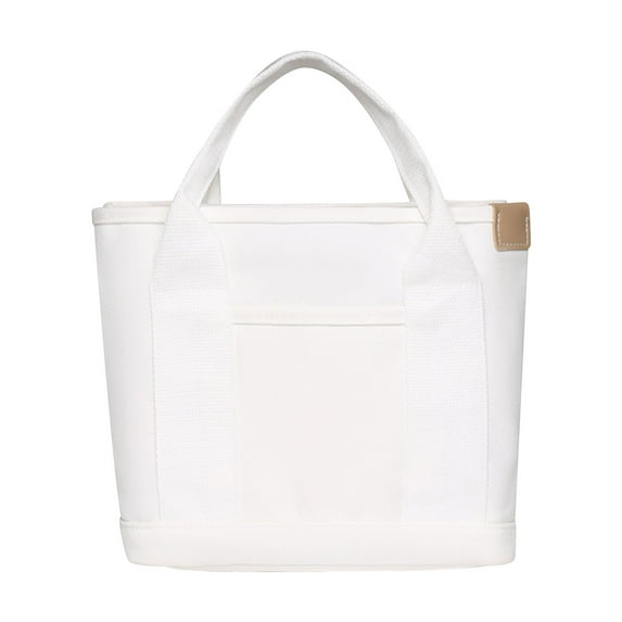 Wovilon Fashion Canvas Bag Tote Bag Storage Bag Multi-Pocket Handbag Handle Bag