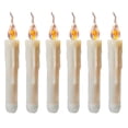 thumbnail image 1 of Wovilon Flameless Taper Candles, Ivory White, Battery Operated, 6 Count, 1 of 7