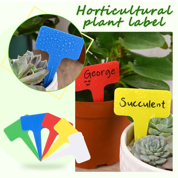 Wovilon Flower Inserting Ground Card Gardening Label Plant Name Waterproof Sign Plate