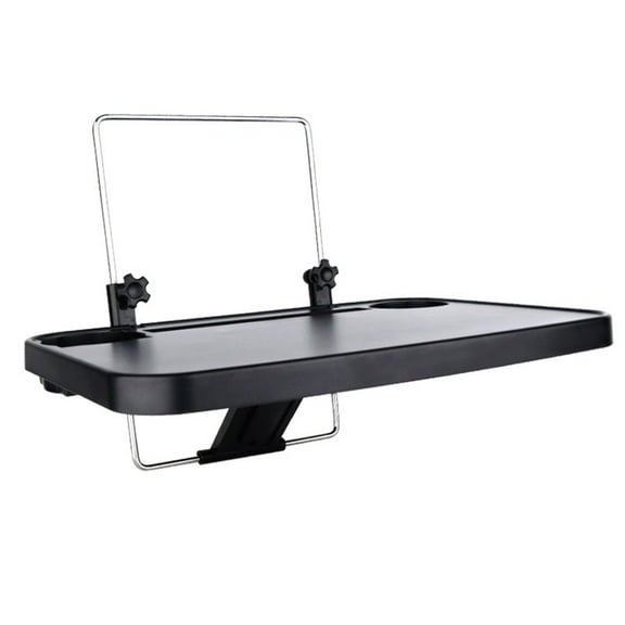 Wovilon Foldable Car Seat Back Portable Tray With Phone Mount For Food Dining Drink And Laptop, Hanging Car Steering Wheel Tray