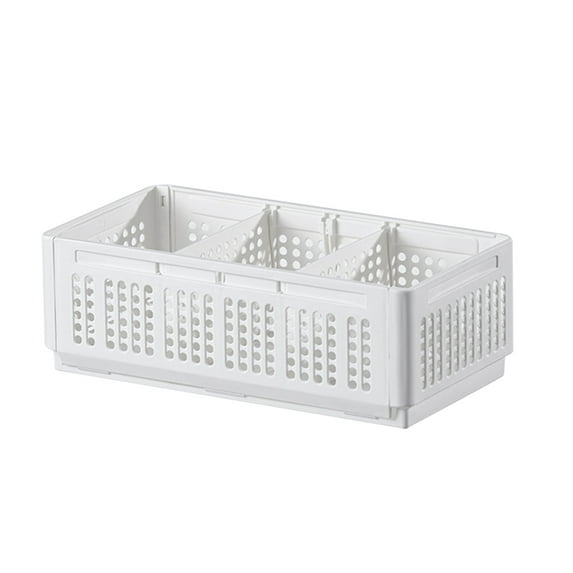 Wovilon Folding Underwear, Clothes Storage Basket, Bedroom Wardrobe Compartment Organizer, Hollow Portable Storage Box Plastic Storage Basket - Multi Size Foldable Clos