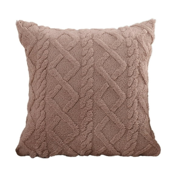 Wovilon Furry Pillow Set Shu Cotton Velvet Living Room Sofa Cushion Office Backrest Lumbar Pillow Cushion