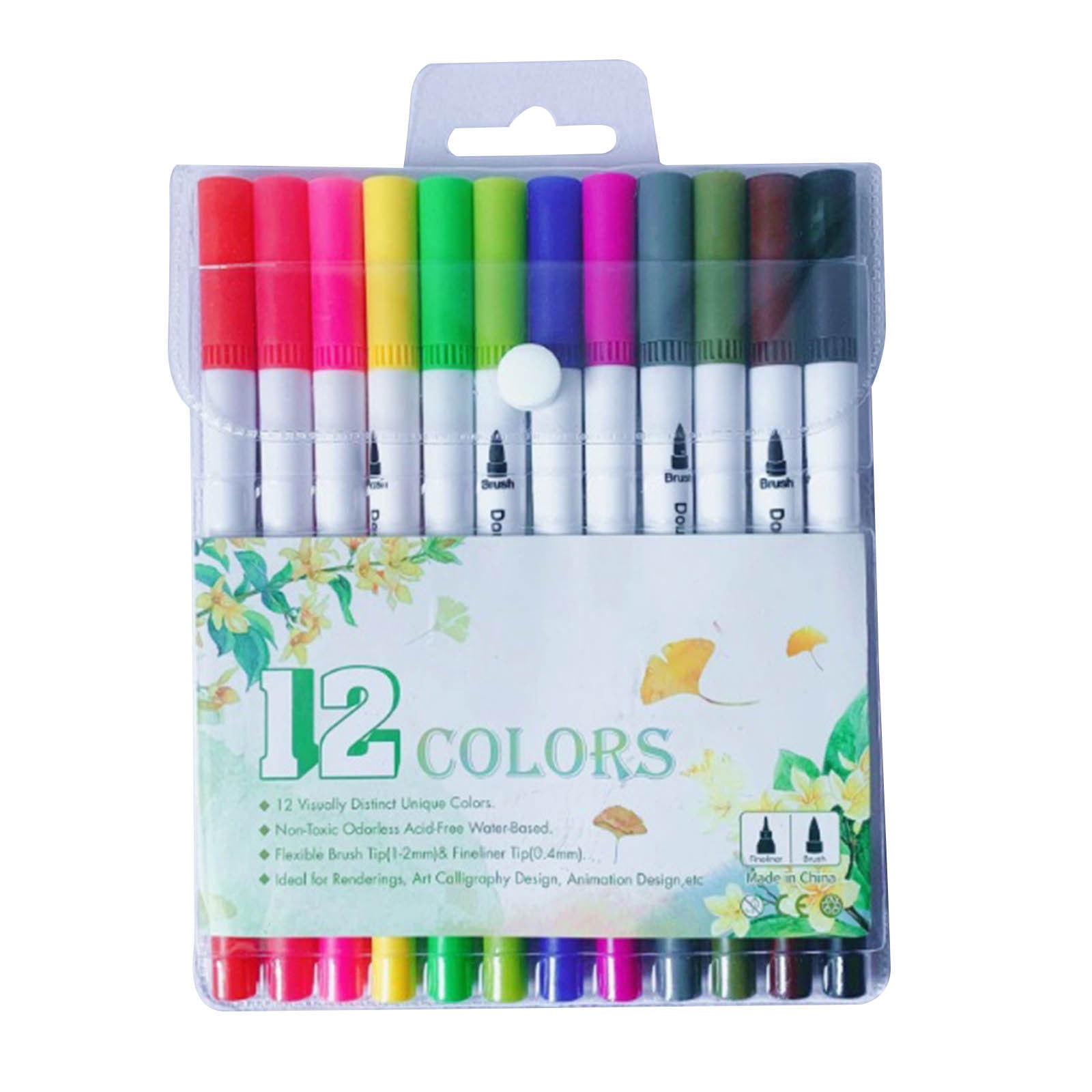 Wovilon Gel Pens Colored Pencils Paint Pens Double Headed Line Drawing