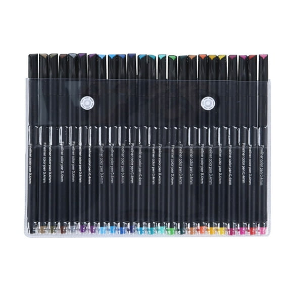 Wovilon Gel Pens Colored Pencils Paint Pens New 24 Color Water-Based Thread Drawing Pen Set Needle Pen Manual Account 20Ml