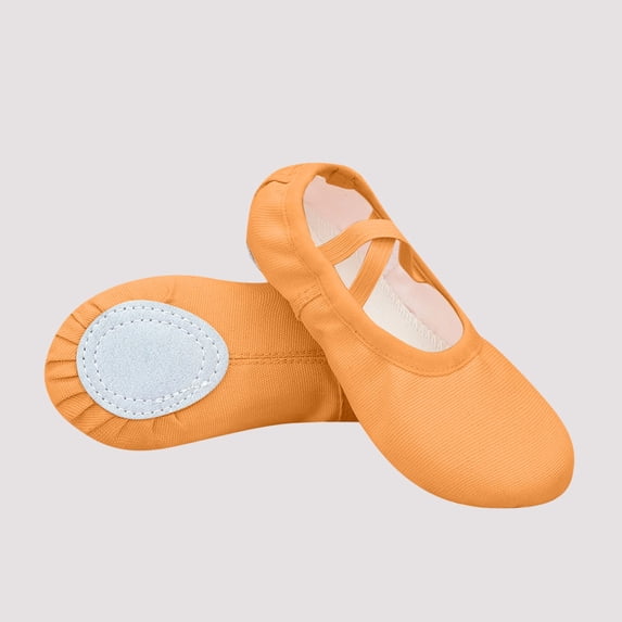 Wovilon Girls Ballet Shoes Canvas Soft Sole Dance Slippers with Elastic Strap for Toddler Little Kid Big Kid 6 Colors
