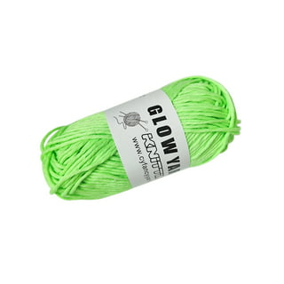 1/5 Pack Glow in The Dark Yarn for Crochet - 55 Yards Fluorescent Luminous Scrubby Thread Knitting Glowing Yarn for Crocheting - Sewing Supplies for
