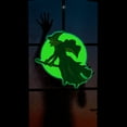thumbnail image 1 of Wovilon Halloween Bathroom Decor, Halloween Double-sided Luminous Decoration Hanging Festive Atmospheres Venue Layout Hanging Luminous Witch Fflying Pendant Two Sizes Optional Specificat, 1 of 1