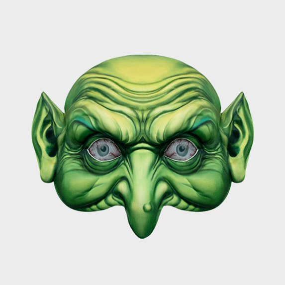 Wovilon Halloween Bathroom Decor, Halloween Witch Mask With Hat Long Hair Grimace Mask Scary Dance Performance Props