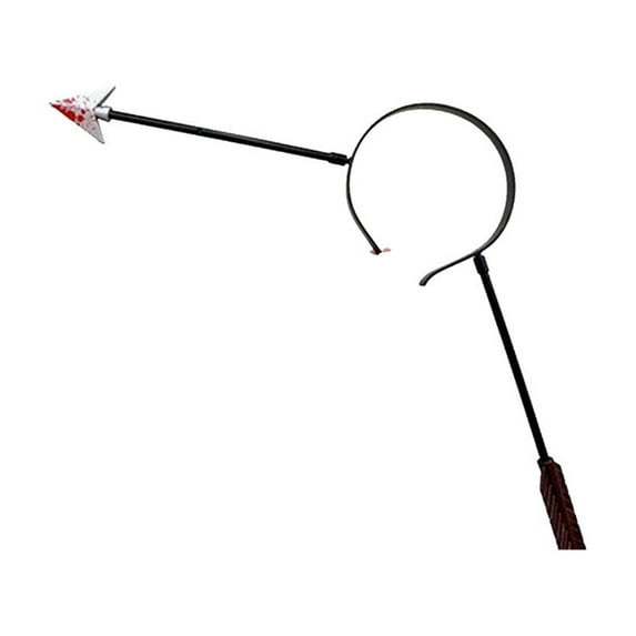 Wovilon Halloween Costume Scary Weapon Headbands Horror Photo Props Rubber Plastic Arrows Headbands Through Head Accessories Makeup