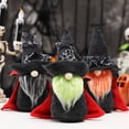 thumbnail image 1 of Wovilon Halloween Decor Halloween Doll Black Robe Rudolph Makeup Party Hat Faceless Doll Gnome, 1 of 6