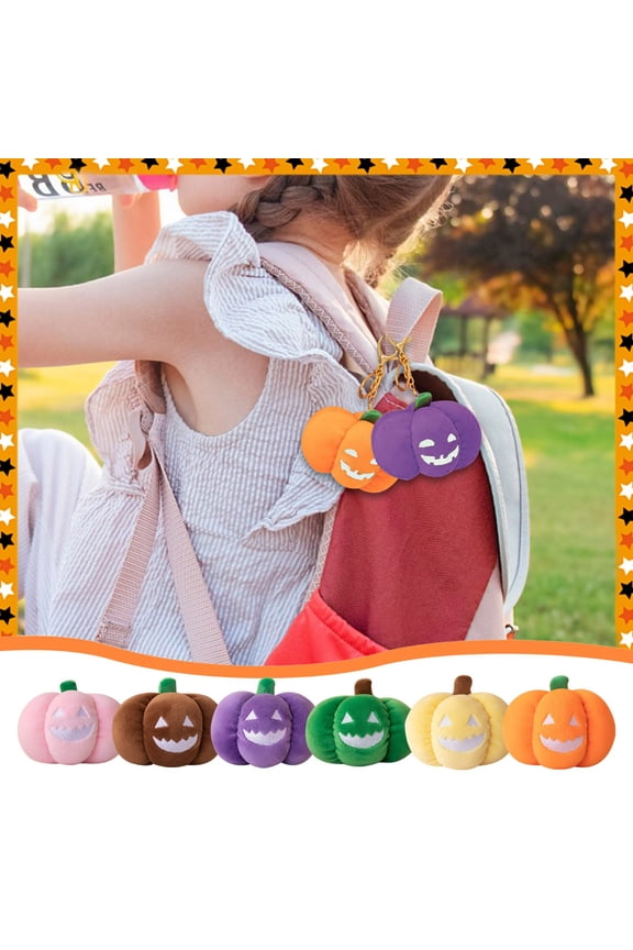 Halloween Decor Halloween Gift Night Light Pumpkin Toy Funny Keychain Female Exquisite Backpack Pendant Car Key Pendant