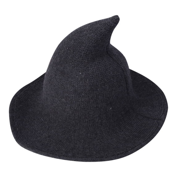 Wovilon Halloween Decor Halloween Witch Hat With Pointed Top Party Funny Knitted Wool Hat