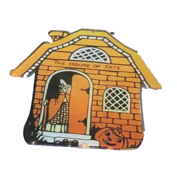 Wovilon Halloween Decoration Halloween Acrylic Decoration Colorful Witch House Home Decoration