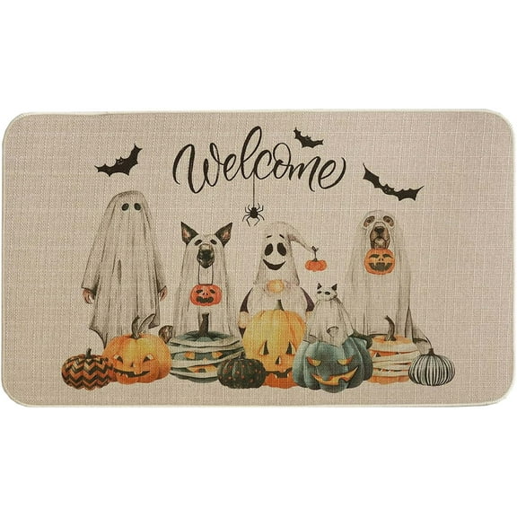 Wovilon Halloween Floor Mat Horror Decorative Floor Mat Entrance Door Mat Bathroom Floor Mat Stain Floor Mat