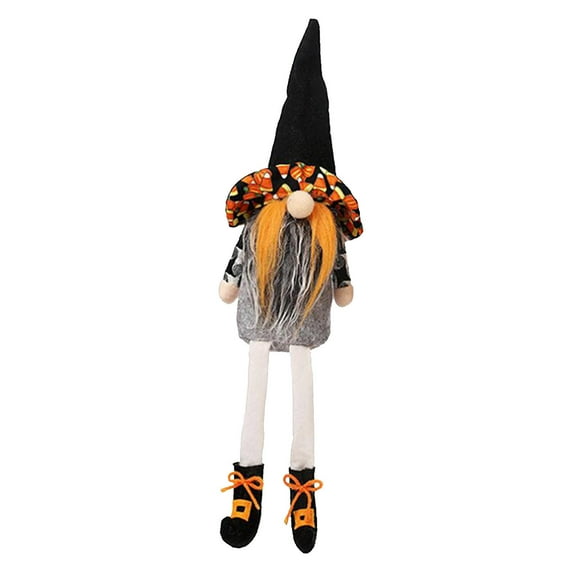 Wovilon Halloween Gnomes Long Leg Holding A Pumpink Vampire Gnomes Decorations Handmade Swedish Gnomes Plush Table Ornament Halloween Indoor Home Decorations Halloween Party Supplies Kids Gift