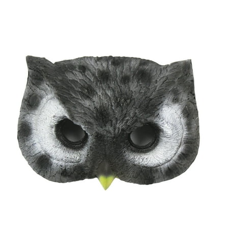 Wovilon Halloween Half Face Owl Mask Realistic Costume Mask Suitable For All Kinds Of Party Activities Such As Masquerade Halloween Role Playing