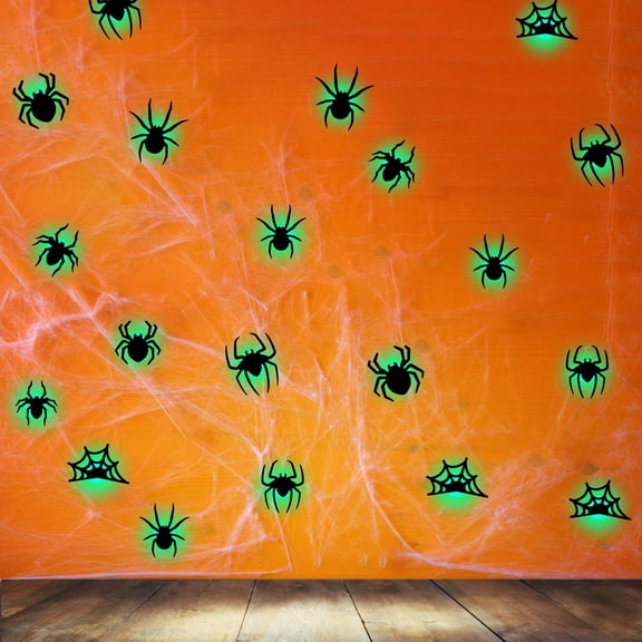 Wovilon Halloween LED Flashing Party Window Decoration Wall Sticker Glowing Wall Sticker Decoration Light