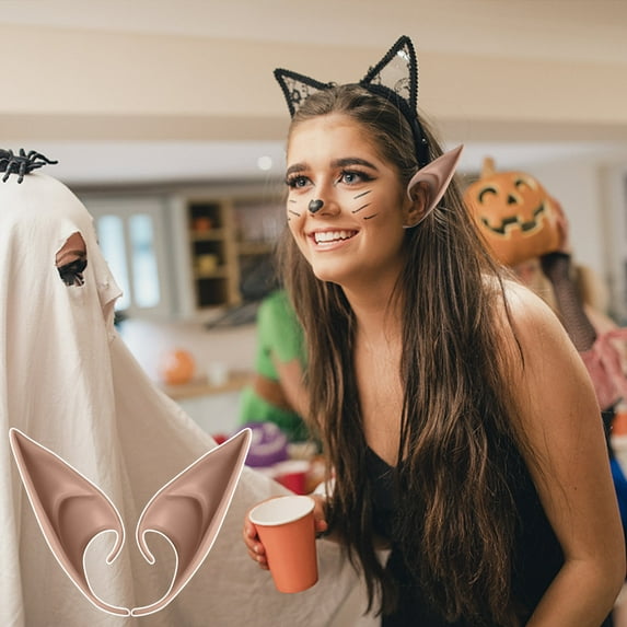 Wovilon Halloween Party Favors Halloween Ears Christmas Angel Fake Ears Cosplay Party Props Leprechaun Prom Party