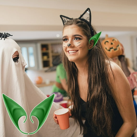 Wovilon Halloween Party Favors Halloween Ears Christmas Angel Fake Ears Cosplay Party Props Leprechaun Prom Party