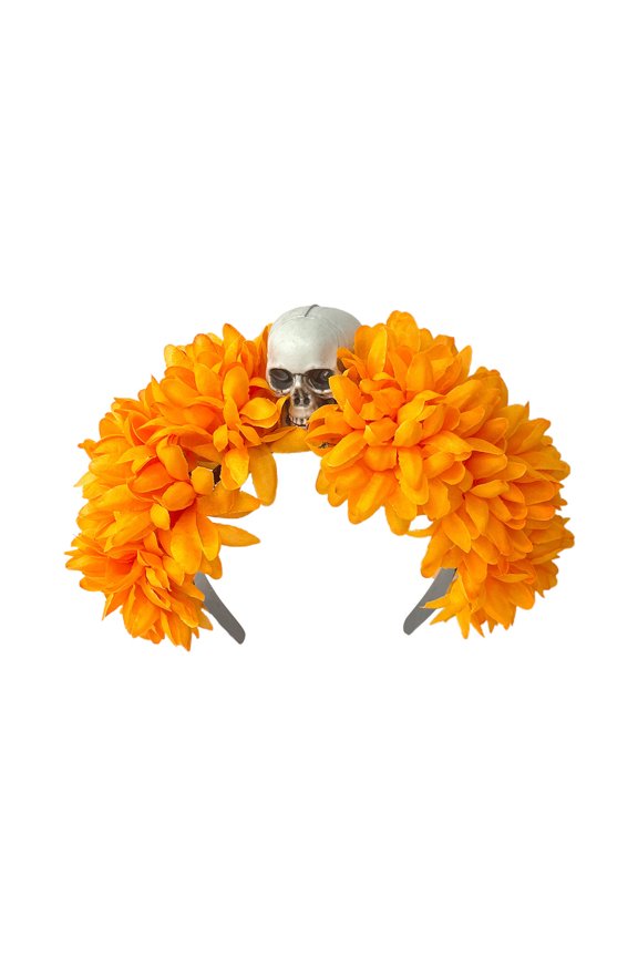 Halloween Skull Ornament For The Dead Ghost Festival Hair Hoops Ghost Festival Stained Rose Headbands Festival Party