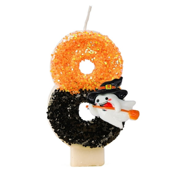 Wovilon Halloween Spooky Candles Digital Birthday Candles Cake Party Decoration