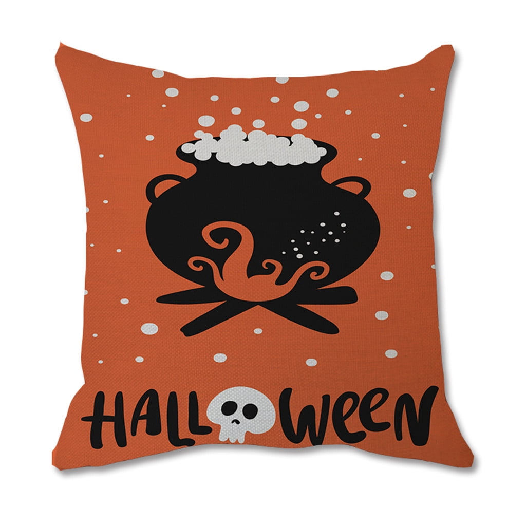 Wovilon Halloween Throw Pillow Case Pumpink Pattern Printing Pillow