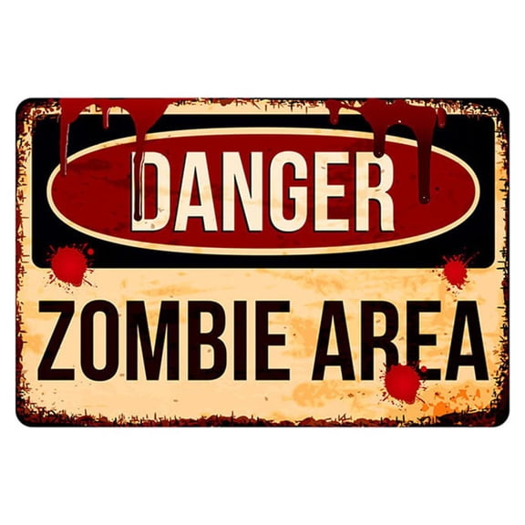 Wovilon Halloween Warning Label Ghosts Zone Label Wall Sticker Window Sticker Halloween Decor
