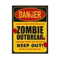 thumbnail image 1 of Wovilon Halloween Warning Label Ghosts Zone Label Wall Sticker Window Sticker Halloween Decor, 1 of 7