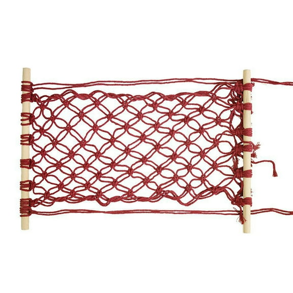 Wovilon Hand-Woven Cotton Rope Hanging Lace Storage Basket, Handles