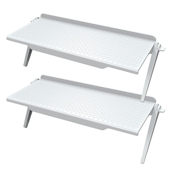 Wovilon Hangers Punch-Free Computer Monitor Rack Plastic Tv Set-Top Box Screen Bracket Router Storage Rack 2Pc