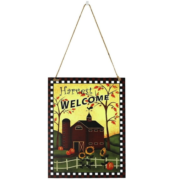Wovilon Hanging Ornaments Fall Ornament Welcome Sign Decorative Vintage Wall Hanging Home Garden