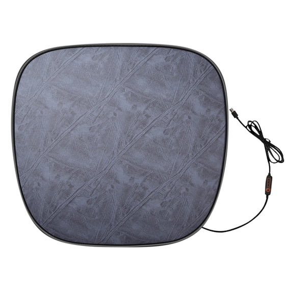 Wovilon Heated Car Seat Cushion, 12V Portable Car Heating Pad Back Massager, Heating And Ventilation Function Winter Driving