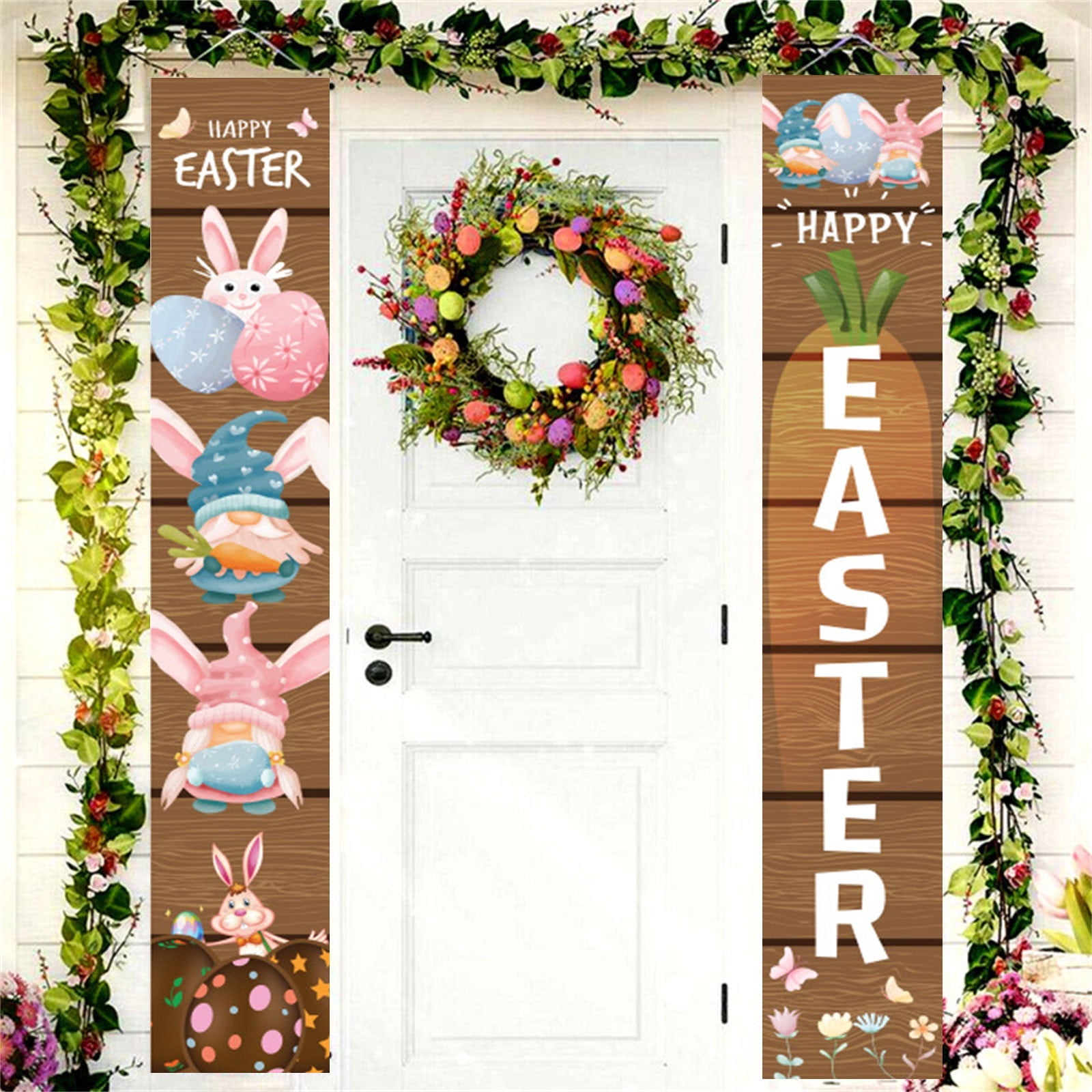 Wovilon Home Decor Easter Banner Hanging Decorations for Outdoor Indoor ...