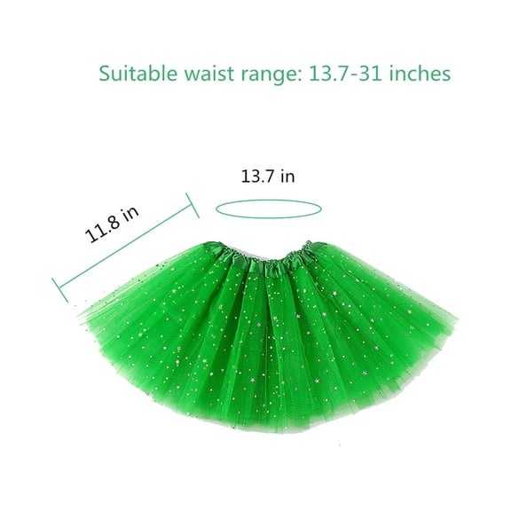 Wovilon Home Decor St Patricks Day Decorations St. Patrick'S Day Party Accessories For Women Kids -Tutu Skirt, Headband, Heart Shape Sunglasses, Bead Necklaces(Kids)