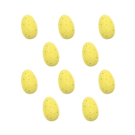 Wovilon Home Decor for Living Room 10Pcs Simulation Colorful Plastic Easter-Eggs Bright Plasticeggs Decorations Diy