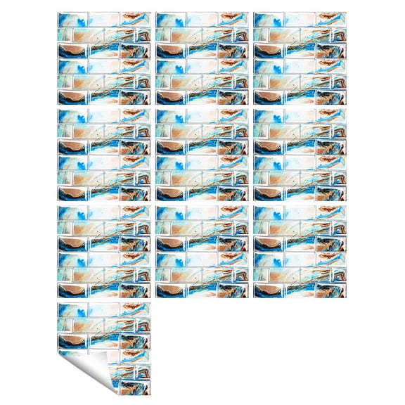Wovilon Home Decor for Living Room 1Set 10Pc Self Adhesive Tile 3D Sticker Kitchen Bathroom Wall Sticker Decoration