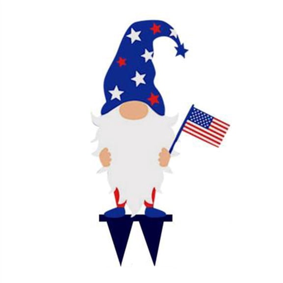 Wovilon Home Decor for Living Room American Independence Day Gnomes Garden Inserting Cards Garden Welcome Inserting