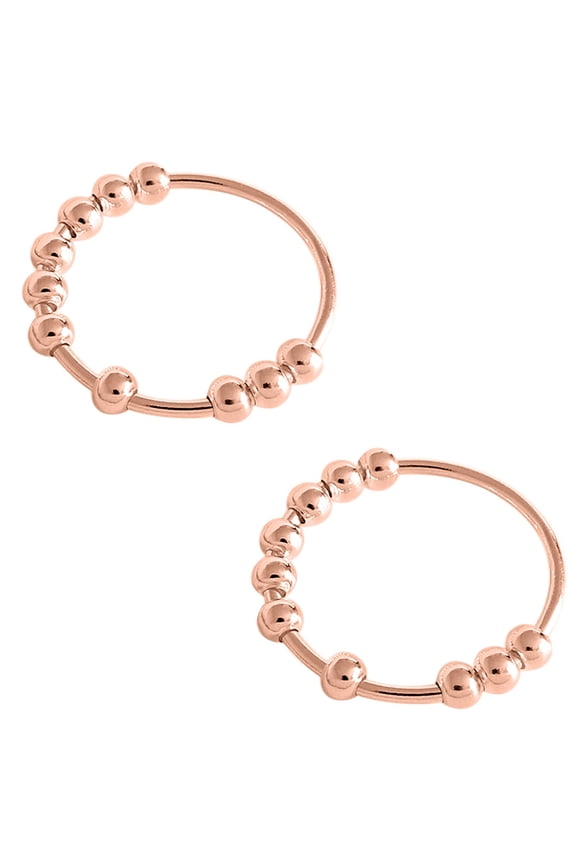 Home Decor for Living Room Anxiety Fidget Ring Women Spin Rings with Beads Stress Relief Spinn Ring