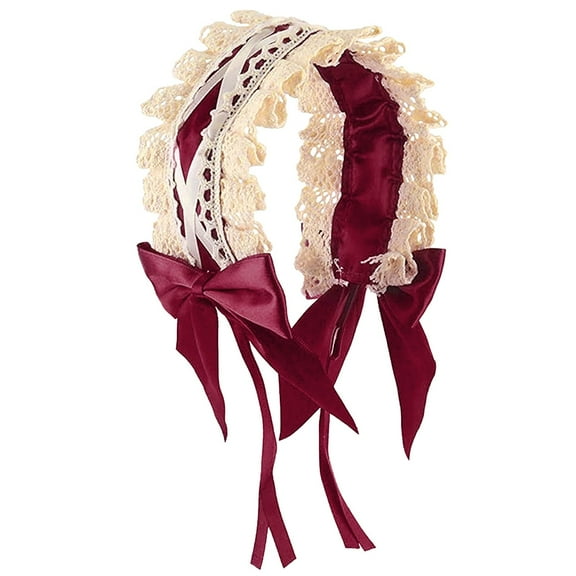 Wovilon Home Decor for Living Room Headband Cosplay Headdress Lace Ribbon Bowknot Cute Cute Hair Band Hair